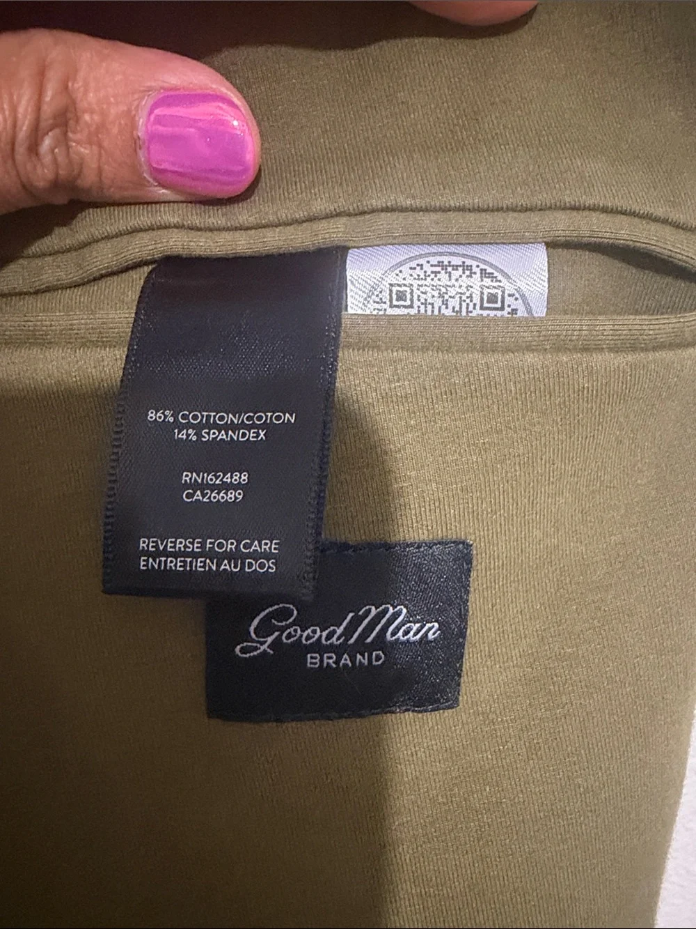 Good Man Brand Hollis Olive Green Single-Button Tailored Blazer Stretch Knit